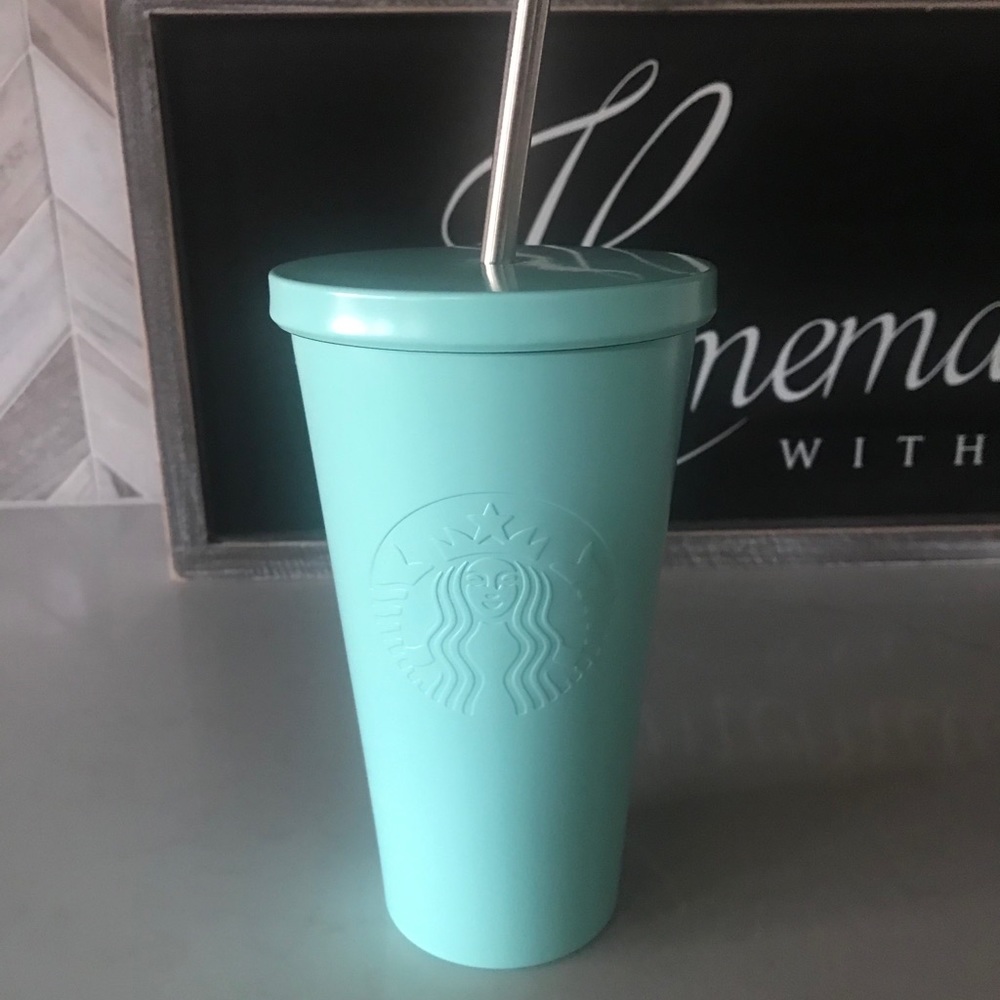New Starbucks Cold Water Tumbler Tiffany Blue Rare